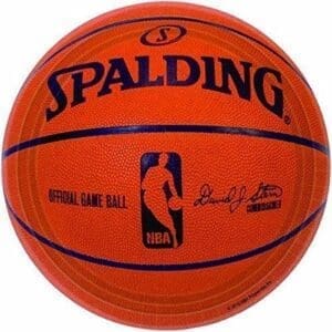NBA Party Spalding Basketball Round Plates