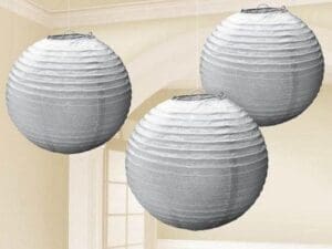 Silver Paper Lanterns / Wedding and Engagement Party