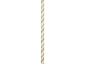And White Striped Paper Straws - 24 Pack