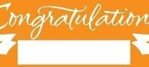 Orange Graduation Party Banner