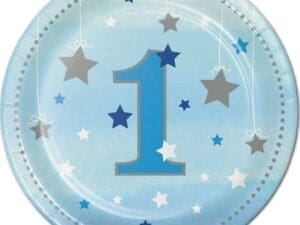 Little Star Boy 1st Birthday Dessert Plates, 8-Pack