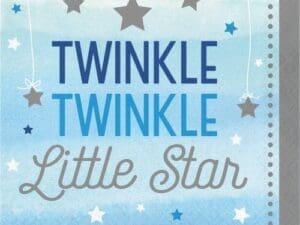 Twinkle Twinkle Little Star Blue Lunch Napkins, 16pk