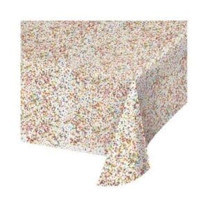Confetti Sprinkles Plastic Tablecloth, 1-Pack