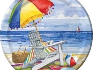 Day at the Beach Paper Plates, 8pk