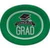 School Spirit Emerald Green Oval Plates, 8pk