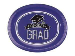 School Spirit Purple Oval Plates, 8pk