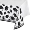School Spirit White Plastic Tablecloth