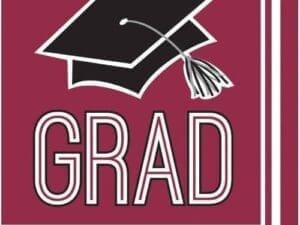 School Spirit Burgundy Napkins, 36pk