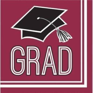School Spirit Burgundy Napkins, 36pk