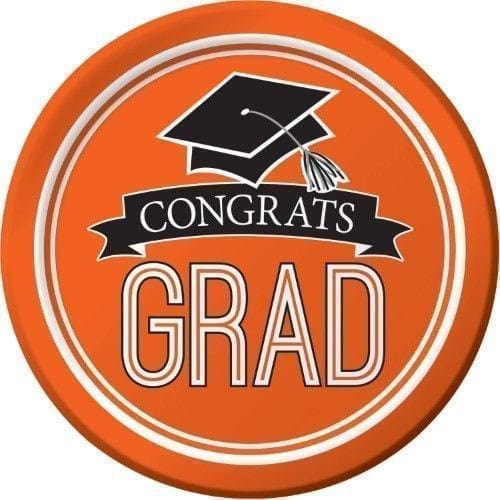 School Spirit Orange Dessert Plates, 18pk - Image 2