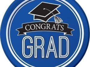 School Spirit Cobalt Blue Dessert Plates, 18pk