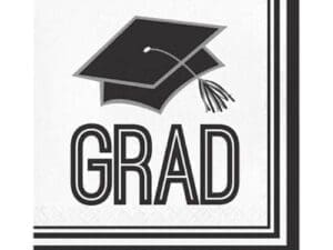 School Spirit White Napkins, 36pk