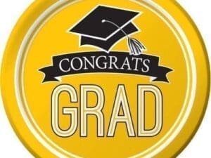 School Spirit Yellow Dessert Plates, 18pk