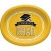 School Spirit Yellow Oval Plates, 8pk