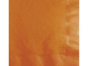 Pumpkin Spice Orange Beverage Napkins, 50-Pack