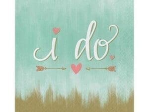 16ct Mint to Be Bridal Shower Napkins - "I Do"