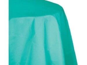 82 Teal Lagoon OctyRound Plastic Table Cover