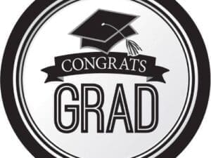 School Spirit White Dessert Plates, 18pk