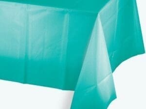 54 X 108 Teal Lagoon Plastic Table Cover