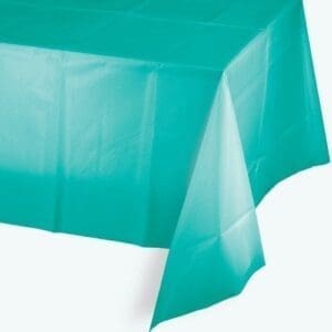 54 X 108 Teal Lagoon Plastic Table Cover