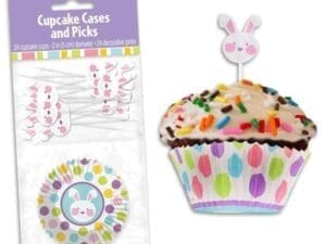 Easter Cupcake Cups with Toppers Kit - 24 Pack