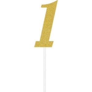 Gold Number One Cake Topper