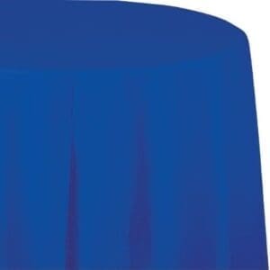 Plastic Tablecover, Octy Round, 82", Cobalt, 1 Ct