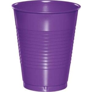 Plastic Cups, 16 Oz, Amethyst, 20 Ct