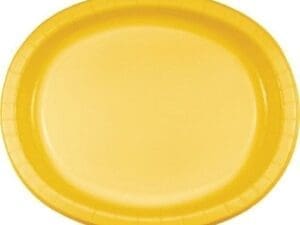 Schoolbus YellowOval Platter, 10" X 12", 8Pk