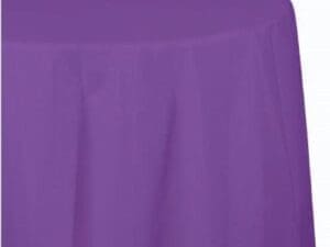 Plastic Tablecover, Octy Round, 82", Amethyst, 1 Ct