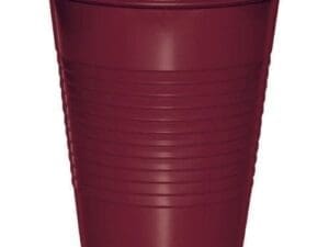 Plastic Cups, 16 Oz, Burgundy, 20 Ct