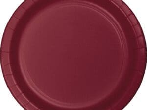 Banquet Plate, 10", Burgundy, 24 Ct