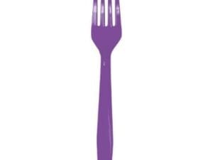 Premium Plastic Forks, Amethyst, 24 Ct