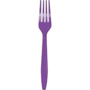 Premium Plastic Forks, Amethyst, 24 Ct