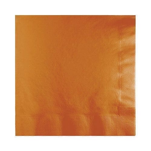 Pumpkin Spice Orange Napkins, 50-Pack