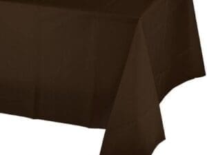 Plastic Tablecover, Brown, 54" X 108"