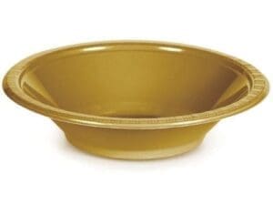 (2 Pack) Touch of Color Plastic Bowl, 12 Oz, Glittering Gold, 20 Ct