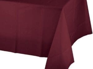 Plastic Tablecover, Burgundy, 54" X 108"