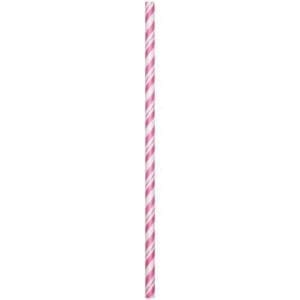 24ct Candy  and White Striped Paper Straws