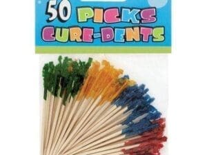 Cello Frilled Picks, 50 Count