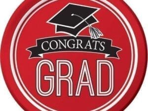 School Spirit Red Dessert Plates, 18pk