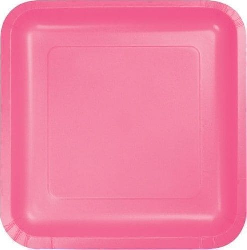 Candy Pink Paper Plates, 18 Pk