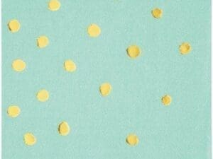 16ct Confetti Foil Dot Cocktail Beverage Napkins Mint Green