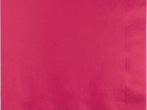 Hot Magenta Pink 2-Ply 1/4 Fold Luncheon Napkin - 50/Pack