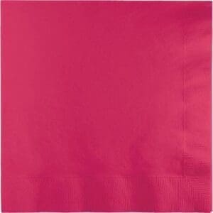 Hot Magenta Pink 2-Ply 1/4 Fold Luncheon Napkin - 50/Pack