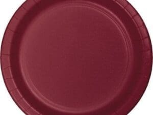 burgundy Dinner Plates, 9", 24pk