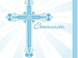 Blessings Blue Communion Napkins, 6.5", 36pk