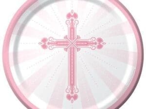 Blessings Pink Cake Plates, 18pk