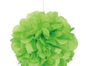 9" Lime Green Tissue Paper Pom Poms, 3ct