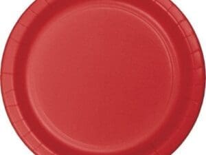 Dessert Plate - Red (24 Count)